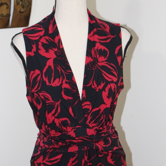 Norma Kamali, Faux Wrap Floral Jersey Dress - Picture 4 of 9